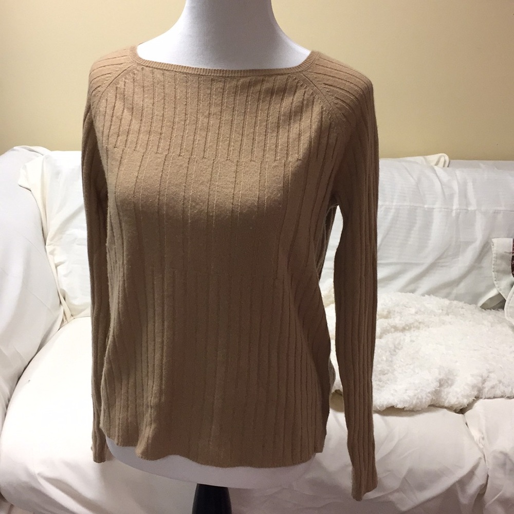 theory cashmere tan sweater